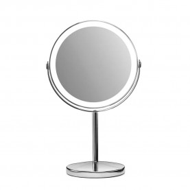 специфични,козметични,продукти,gillian,jones,rechargeable,led,table,chrome,21.5,x,35,x,13.5,cm,makeup,mirror,silver,(chrome)