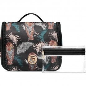 специфични,козметични,продукти,gillian,jones,spa,hang,up,palm,print,beauty,accessories,set,brown,(green,multicolor)