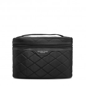 специфични,козметични,продукти,gillian,jones,urban,travel,box,black,quilt,black,beauty,accessories,set,black,(black)