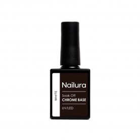 Nailura Chrome Base White 10 ml gel - White (White) специфични,козметични,продукти,nailura,chrome,base,white,10,ml,gel,white,(white)