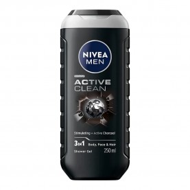 хигиена,тяло,nivea,active,clean,250,ml,shower,gel,clear,(black)