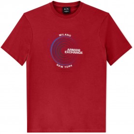 Тениска Armani exchange XM003014_AF10356 short sleeve T-shirt - Red (Red Dahlia) тениска,мъжки,тениски,дамски,тениски,armani,exchange,xm003014,af10356,short,sleeve,t,shirt,red,(red,dahlia)
