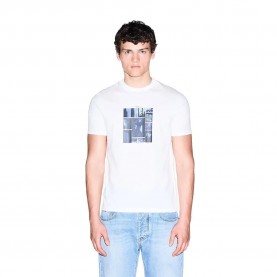 Тениска Armani exchange XM003015_AF10356 short sleeve T-shirt - White (Off White) тениска,мъжки,тениски,дамски,тениски,armani,exchange,xm003015,af10356,short,sleeve,t,shirt,white,(off,white)