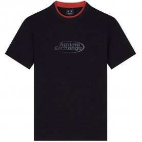 Тениска Armani exchange XM003020_AF10356 short sleeve T-shirt - Black (Black) тениска,мъжки,тениски,дамски,тениски,armani,exchange,xm003020,af10356,short,sleeve,t,shirt,black,(black)