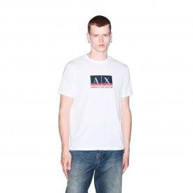 Тениска Armani exchange XM003037_AF10356 short sleeve T-shirt - White (Off White) тениска,мъжки,тениски,дамски,тениски,armani,exchange,xm003037,af10356,short,sleeve,t,shirt,white,(off,white)