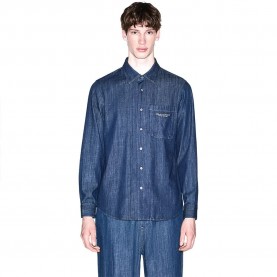 Риза с дълъг ръкав Armani exchange XM003059_AF26951 long sleeve shirt - Blue (Medium Blue Denim) риза,с,дълъг,ръкав,дамски,ризи,мъжки,ризи,armani,exchange,xm003059,af26951,long,sleeve,shirt,blue,(medium,blue,denim)
