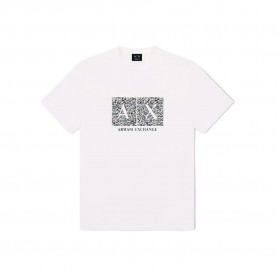 Тениска Armani exchange XM003100_AF10356 short sleeve T-shirt - White (Off White) тениска,мъжки,тениски,дамски,тениски,armani,exchange,xm003100,af10356,short,sleeve,t,shirt,white,(off,white)