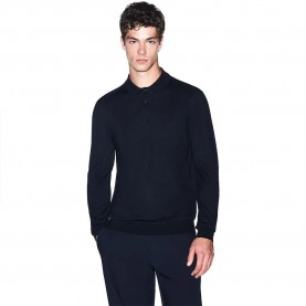 Armani exchange XM003569_AF28778 long sleeve polo - Blue (Deep Navy) дамски,блузи,с,яка,мъжки,блузи,с,яка,armani,exchange,xm003569,af28778,long,sleeve,polo,blue,(deep,navy)