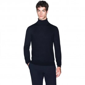 Блуза Armani exchange XM003571_AF28778 high neck sweater - Blue (Deep Navy) блуза,мъжки,пуловери,дамски,пуловери,armani,exchange,xm003571,af28778,high,neck,sweater,blue,(deep,navy)