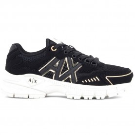 Маратонки Armani exchange XW002153_AF22757 trainers - Black (Black / Pale Gold) маратонки,мъжки,маратонки,дамски,маратонки,armani,exchange,xw002153,af22757,trainers,black,(black,pale,gold)