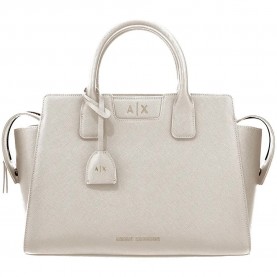 Пазарска чанта Armani exchange XW002159_AF26570 Shopper Bag - White (Script) пазарска,чанта,всички,чанти,armani,exchange,xw002159,af26570,shopper,bag,white,(script)