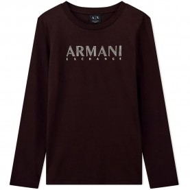 Тениска Armani exchange XW002761_AF23954 long sleeve T-shirt - Brown (Antagonist) тениска,мъжки,тениски,дамски,тениски,armani,exchange,xw002761,af23954,long,sleeve,t,shirt,brown,(antagonist)