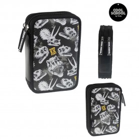 Tinka Dino Skull pencil case - Black (Black / Green) канцеларски,принадлежности,tinka,dino,skull,pencil,case,black,(black,green)
