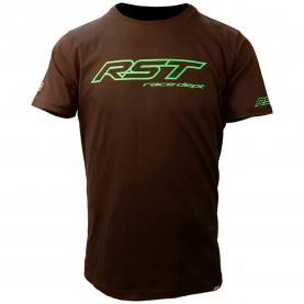 Тениска RST Race Dept Logo short sleeve T-shirt - Brown (Fluo Green) тениска,мъжки,тениски,дамски,тениски,rst,race,dept,logo,short,sleeve,t,shirt,brown,(fluo,green)