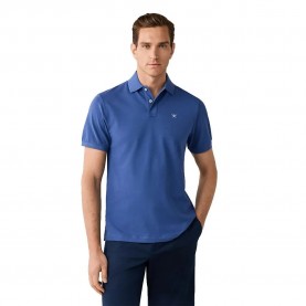 Блуза с яка Hackett HM5600203 short sleeve polo - Blue (Steel Blue) блуза,с,яка,дамски,блузи,с,яка,мъжки,блузи,с,яка,hackett,hm5600203,short,sleeve,polo,blue,(steel,blue)