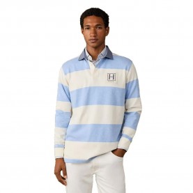 Hackett HM5700018 long sleeve polo - Blue (Summer Blue) дамски,блузи,с,яка,мъжки,блузи,с,яка,hackett,hm5700018,long,sleeve,polo,blue,(summer,blue)