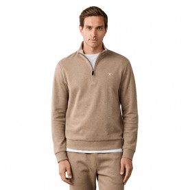 Блуза Hackett HM5800151 half zip sweatshirt - Brown (Tetley Beige) блуза,мъжки,пуловери,hackett,hm5800151,half,zip,sweatshirt,brown,(tetley,beige)