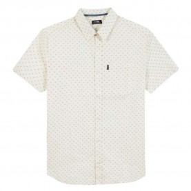 Риза с къс ръкав Tbs Kevincha short sleeve shirt - Beige (Arctique / White) риза,с,къс,ръкав,дамски,ризи,мъжки,ризи,tbs,kevincha,short,sleeve,shirt,beige,(arctique,white)