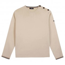 Блуза Tbs Loranron sweater - Beige (Ecru / White) блуза,мъжки,пуловери,дамски,пуловери,tbs,loranron,sweater,beige,(ecru,white)
