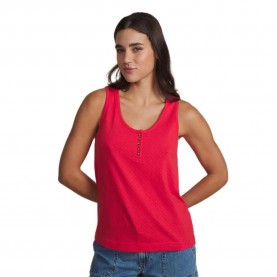 Тениска Tbs Rommydeb sleeveless T-shirt - Pink (Hibiscus / Red) тениска,мъжки,тениски,дамски,тениски,tbs,rommydeb,sleeveless,t,shirt,pink,(hibiscus,red)