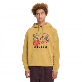 Суичър Volcom Earth Speaks hoodie - Yellow (Mustard) суичър,мъжки,пуловери,volcom,earth,speaks,hoodie,yellow,(mustard)