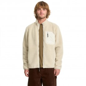 Блуза Volcom Muzzer Fuzzar full zip sweatshirt - Beige (Stone) блуза,мъжки,пуловери,volcom,muzzer,fuzzar,full,zip,sweatshirt,beige,(stone)