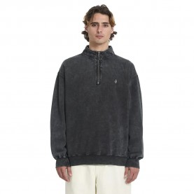 Блуза Volcom Single Stone half zip sweatshirt - Black (Light Acid Black) блуза,мъжки,пуловери,volcom,single,stone,half,zip,sweatshirt,black,(light,acid,black)