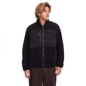 Блуза Volcom Storm Stone full zip sweatshirt - Black (Raisin) блуза,мъжки,пуловери,volcom,storm,stone,full,zip,sweatshirt,black,(raisin)