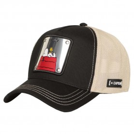 Шапка Capslab Peanuts Naw 6 Black cap - Black (Black / Beige) шапка,всички,шапки,capslab,peanuts,naw,6,black,cap,black,(black,beige)