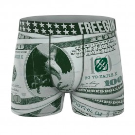 Боксерки Freegun Dollars Diners boxers - White (White / Black) боксерки,мъжко,бельо,freegun,dollars,diners,boxers,white,(white,black)
