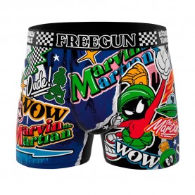 Боксерки Freegun Looney Tunes Marvin Martian boxers - Multicolor (Blue / Black) боксерки,мъжко,бельо,freegun,looney,tunes,marvin,martian,boxers,multicolor,(blue,black)
