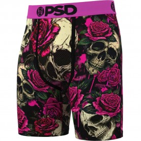 Боксерки Psd Grim Roses boxers - Red (Pink / White) боксерки,мъжко,бельо,psd,grim,roses,boxers,red,(pink,white)