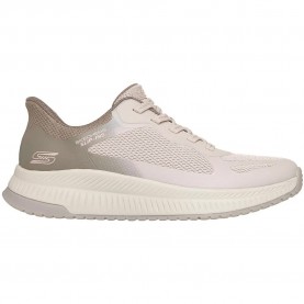 Маратонки Skechers Slip-Ins® BOBS® Squad 4 Staple Look trainers - White (Taupe-Multi Mesh) маратонки,мъжки,маратонки,дамски,маратонки,skechers,slip,ins®,bobs®,squad,4,staple,look,trainers,white,(taupe,multi,mesh)