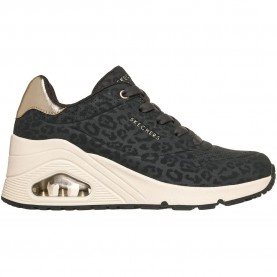 Кецове на платформа Skechers Uno Wedge trainers - Black (Black Durabuck / Rose Gold Trim) кецове,на,платформа,мъжки,маратонки,дамски,маратонки,skechers,uno,wedge,trainers,black,(black,durabuck,rose,gold,trim)