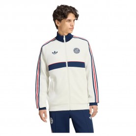 Блуза Adidas FC Bayern Munich Originals full zip sweatshirt - White (Core White / Night Indigo) блуза,мъжки,пуловери,adidas,fc,bayern,munich,originals,full,zip,sweatshirt,white,(core,white,night,indigo)