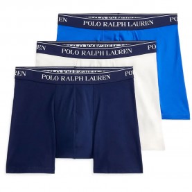 Боксерки Polo ralph lauren 714830300 Brief boxers 3 units - Multicolor (Navy / Paper White / New Iris Blue) боксерки,мъжко,бельо,polo,ralph,lauren,714830300,brief,boxers,3,units,multicolor,(navy,paper,white,new,iris,blue)