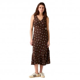 Рокля Levi´s ® Brita Slip Dress sleeveless midi dress - Brown (Runa Floral / Java) рокля,дамски,поли,и,рокли,levi´s,®,brita,slip,dress,sleeveless,midi,dress,brown,(runa,floral,java)