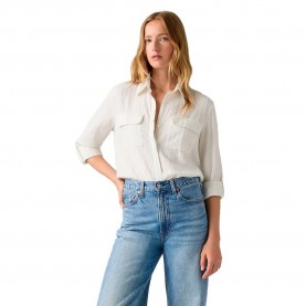 Риза с къс ръкав Levi´s ® Elaine Utility short sleeve shirt - White (Cloud Dancer) риза,с,къс,ръкав,дамски,ризи,мъжки,ризи,levi´s,®,elaine,utility,short,sleeve,shirt,white,(cloud,dancer)