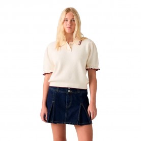 Блуза Levi´s ® Super Soft Summer short sleeve sweater - Beige (Egret / Cabernet) блуза,мъжки,пуловери,дамски,пуловери,levi´s,®,super,soft,summer,short,sleeve,sweater,beige,(egret,cabernet)