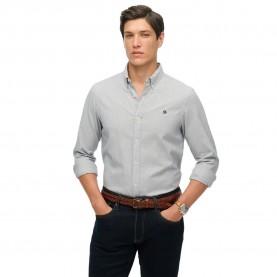 Риза с дълъг ръкав Superdry Classic Oxford long sleeve shirt - Grey (Needle Ticking Stripe) риза,с,дълъг,ръкав,дамски,ризи,мъжки,ризи,superdry,classic,oxford,long,sleeve,shirt,grey,(needle,ticking,stripe)
