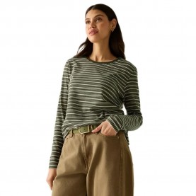 Тениска Regatta Federica long sleeve T-shirt - Green (Dark Khaki / Light Vanilla) тениска,мъжки,тениски,дамски,тениски,regatta,federica,long,sleeve,t,shirt,green,(dark,khaki,light,vanilla)