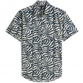 Риза с къс ръкав Tommy hilfiger Palm short sleeve shirt - Black (Black / AOP) риза,с,къс,ръкав,дамски,ризи,мъжки,ризи,tommy,hilfiger,palm,short,sleeve,shirt,black,(black,aop)