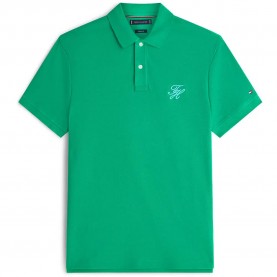Tommy hilfiger MW0MW43046 Regular fit short sleeve polo - Green (Jade Wink) дамски,блузи,с,яка,мъжки,блузи,с,яка,tommy,hilfiger,mw0mw43046,regular,fit,short,sleeve,polo,green,(jade,wink)