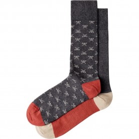 чорапи,мъжки,чорапи,дамски,чорапи,hackett,hmu300083,socks,2,pairs,grey,(charcoal,grey)