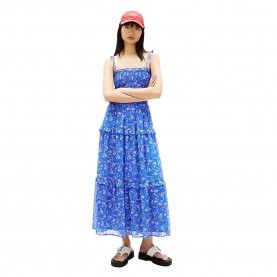 Рокля Tommy jeans Chiffon sleeveless midi dress - Blue (Empire Blue Aop) рокля,дамски,поли,и,рокли,tommy,jeans,chiffon,sleeveless,midi,dress,blue,(empire,blue,aop)