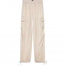 Дънки Tommy jeans DW0DW22290 Linen cargo pants - Beige (White Clay / Stripe) дънки,мъжки,панталони,дамски,панталони,tommy,jeans,dw0dw22290,linen,cargo,pants,beige,(white,clay,stripe)