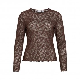Тениска Vila Fay long sleeve T-shirt - Brown (Coffee Bean) тениска,мъжки,тениски,дамски,тениски,vila,fay,long,sleeve,t,shirt,brown,(coffee,bean)