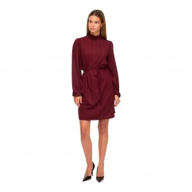 Рокля Vila Lyri long sleeve short dress - Red (Port Royale) рокля,дамски,поли,и,рокли,vila,lyri,long,sleeve,short,dress,red,(port,royale)