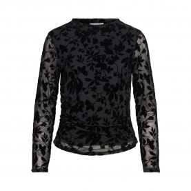тениска,мъжки,тениски,дамски,тениски,vila,rikke,long,sleeve,t,shirt,black,(black,beauty,aop,flock,flower)
