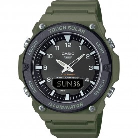 Часовник Casio AQ-S820 46.6mm 10ATM Solar Quartz Analog-Digital watch - Green (Olive Green / Green / Resin) часовник,часовници,casio,aq,s820,46.6mm,10atm,solar,quartz,analog,digital,watch,green,(olive,green,green,resin)